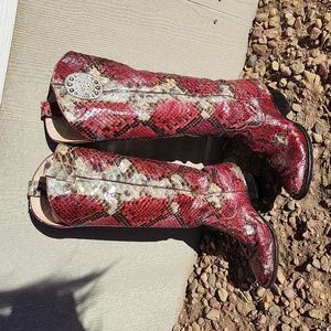Genuine snakeskin knee-high boots!!!